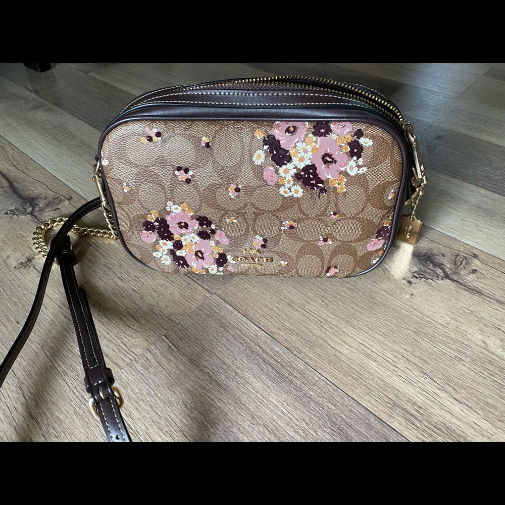 Coach floral camera bag